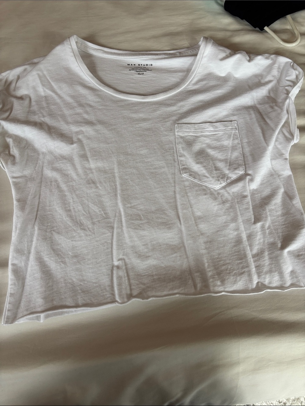 Max Studio White Pocket Tee